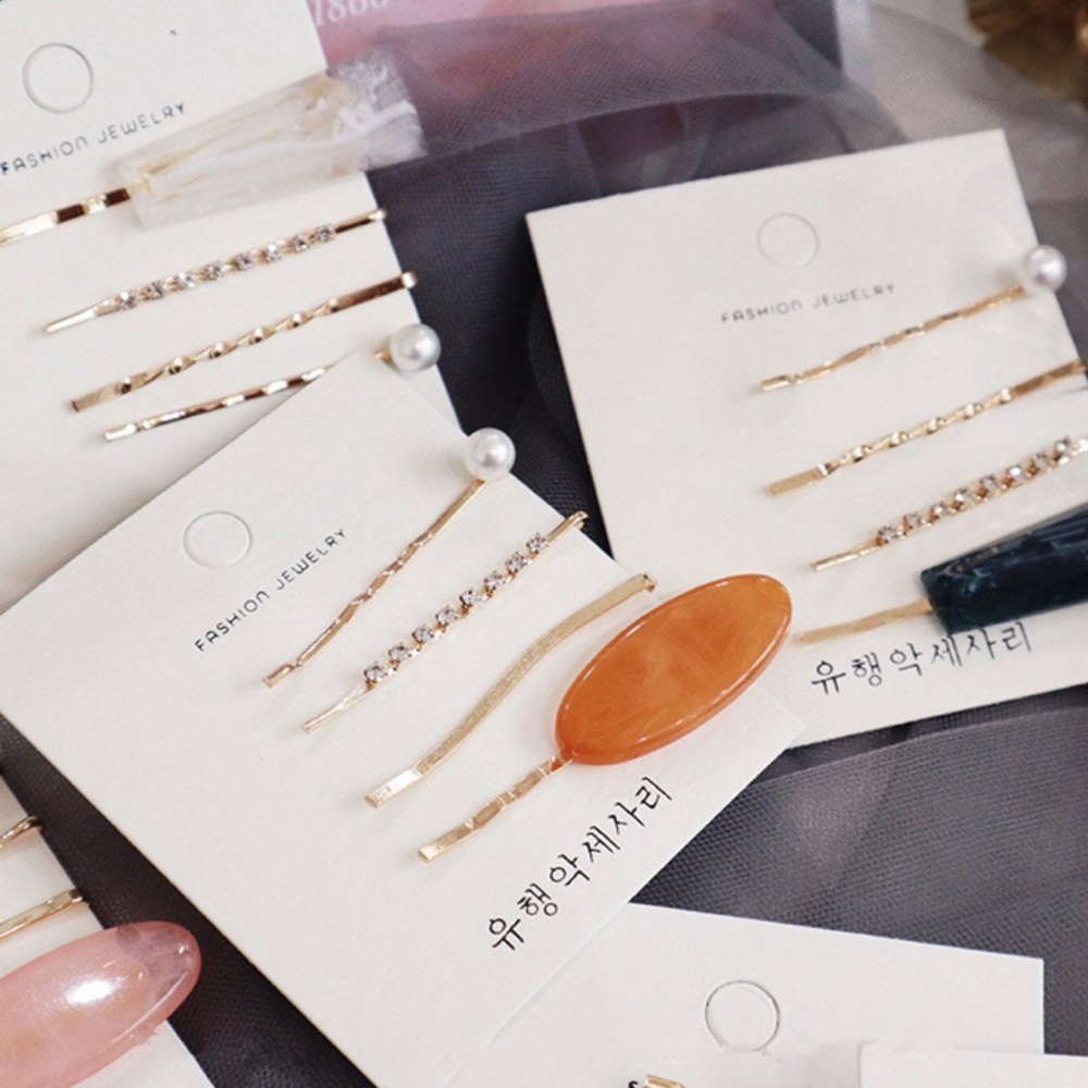 🆕 GRACEE Marble Pearl Hair Pin Set